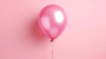 birthday concept, light pink balloon full background. photo