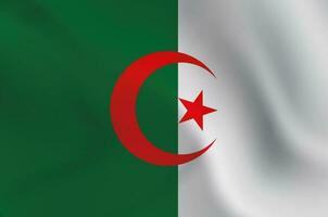 Algeria national flag waving image photo