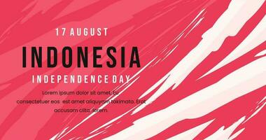 banner indonesia independent day red white background vector