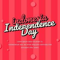 indonesio independencia día saludo con rojo antecedentes vector