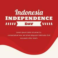 Indonesia independencia día diseño modelo para social medios de comunicación enviar evento con indonesio bandera antecedentes vector