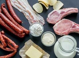 Sources of saturated fats photo