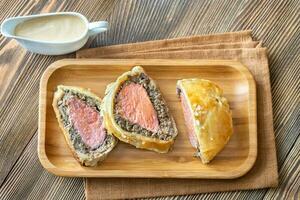 Portion of beef Wellington photo