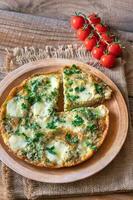 Frittata with ground meat and mozzarella photo