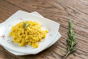 Risotto with saffron photo