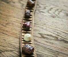 Swiss chocolate candies photo