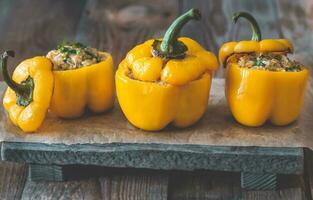 Stuffed bell peppers with quinoa photo