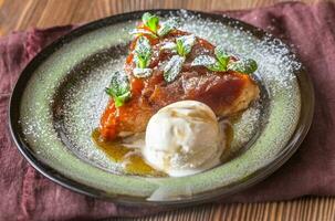 Portion of tarte Tatin photo