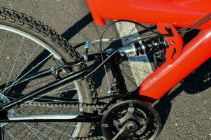 Mountain bike close-up photo