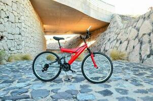 Mountain bike close-up photo