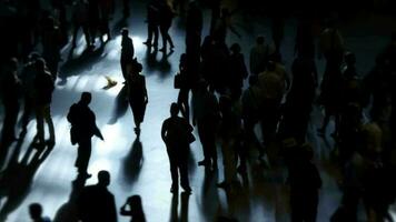 Crowds of people commuting in the city crossing street in rush hour traffic video