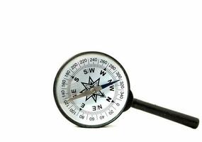 Compass on white background photo