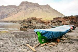 View with rustic boat photo