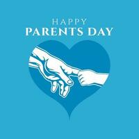 happy parents day greeting card template vector design background illustration with flat style