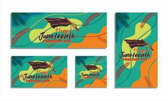 juneteenth freedom day banner design template vector