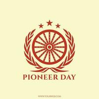 logo icon for celebrating pioneer day vector illustration