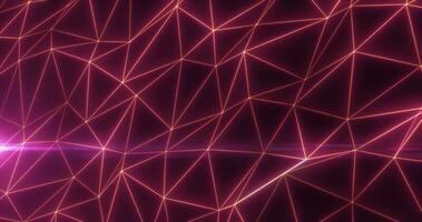 Abstract red lines and triangles glowing high tech digital energy abstract background photo