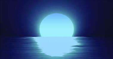resumen azul Luna terminado agua mar y horizonte con reflexiones antecedentes foto
