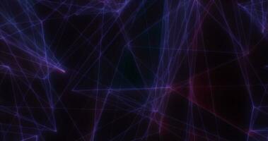 Abstract purple energy lines triangles magical bright glowing futuristic hi-tech background photo