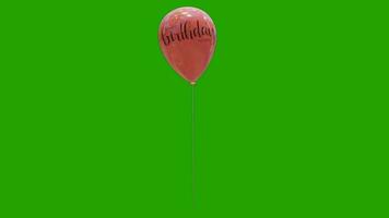 roze ballonnen drijvend Aan een groen scherm video