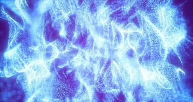 Abstract blue energy waves futuristic hi-tech glowing particles background photo