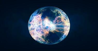 Abstract ball sphere planet energy transparent glass space abstract background photo