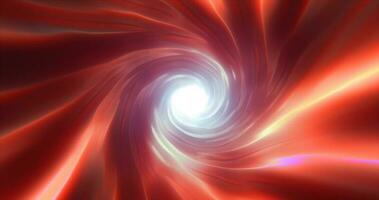 Abstract red energy tunnel twisted swirl of cosmic hyperspace magical bright glowing futuristic hi-tech with blur and speed effect background photo