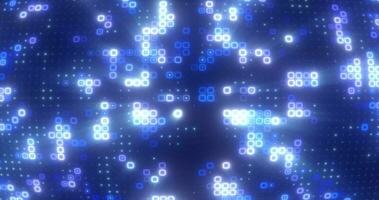 Abstract blue energy squares glowing digital particles futuristic hi-tech background photo