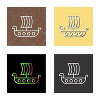 Viking Ship Vector Icon