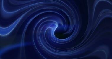 Blue background of twisted swirling energy magical glowing light lines abstract background photo