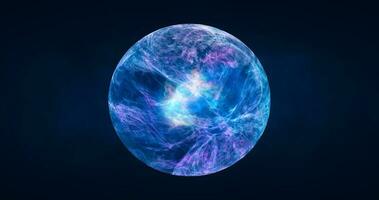 Abstract ball sphere planet energy transparent glass space abstract background photo