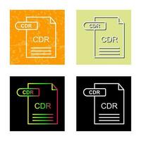 icono de vector de cdr