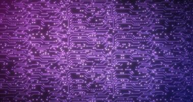 Abstract background of blue-violet computer circuit boards digital hi-tech futuristic of lines and dots photo