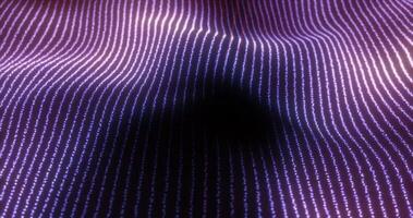 resumen púrpura olas desde brillante partículas y líneas futurista de alta tecnología antecedentes foto