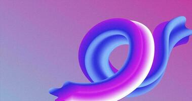 Abstract purple pink gradient 3D caramel candy curved line bubblegum abstract background photo