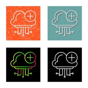 icono de vector de computación en la nube