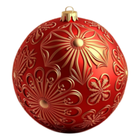 3d Christmas Decoration Clipart With Red Balls. png