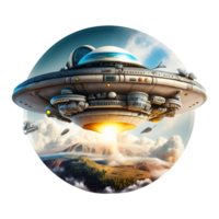 ufo vlucht hd transparant generatief ai png