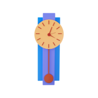 3d geven bulova plank slinger klok kleurrijk icoon. png