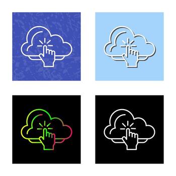 icono de vector de computación en la nube