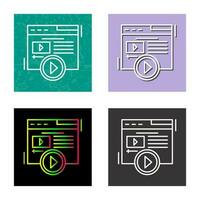 Video Content Vector Icon