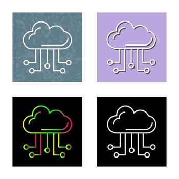 icono de vector de computación en la nube