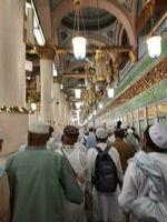 Medina, Saudi Arabia, May 2023 - Muslim pilgrims are going to visit Roza Rasool at Masjid Al Nabawi Medina. photo