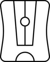 Isolated sharpener icon in line art. vector