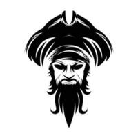 Bearded pirate illustration vector