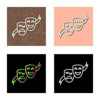 Theater Masks Vector Icon