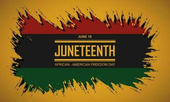 Happy Juneteenth june 19 freedom day background Vector illustration