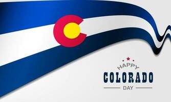 Happy Colorado Day August 1 Background Vector Illustration