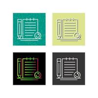 Rechecked Notes Vector Icon