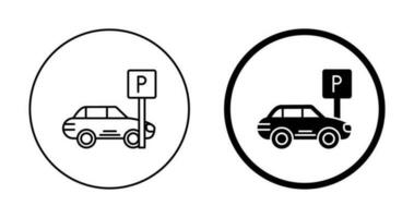 icono de vector de estacionamiento